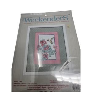 NEW Weekenders Snack Time Hummingbird Floral Cottage Cross Stitch Craft